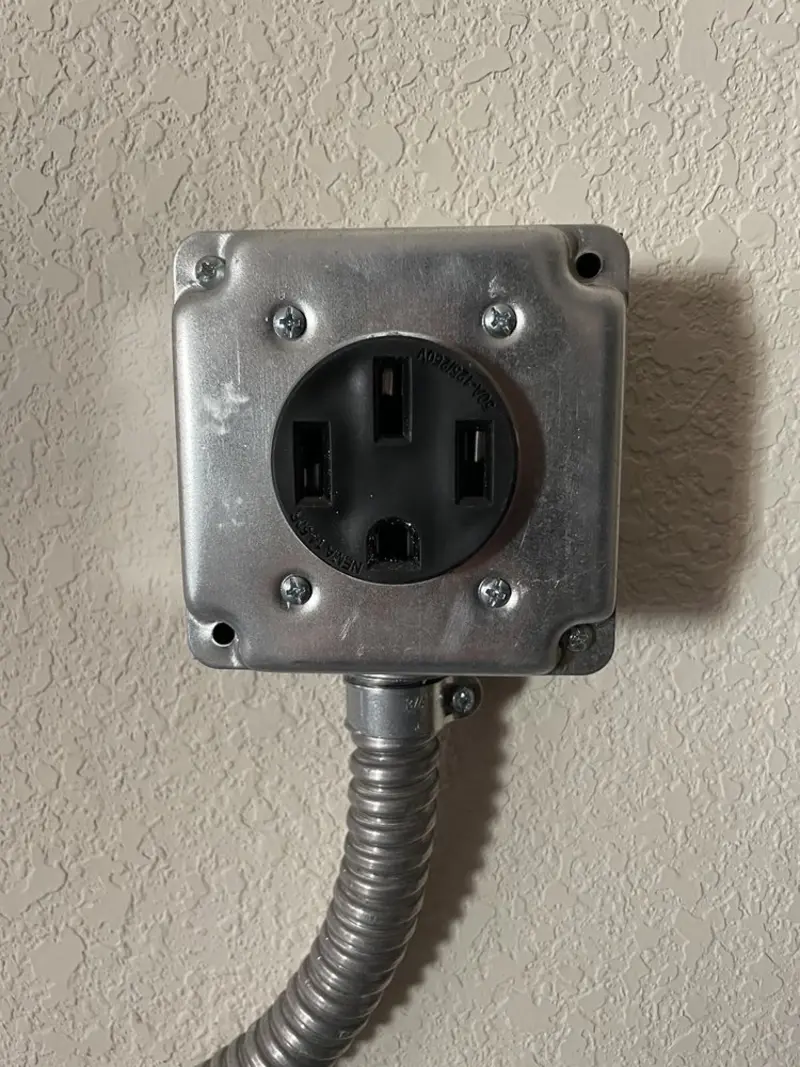 NEMA 14-50 outlet installed for Electrical Panel Upgrade in Santa Barbara
